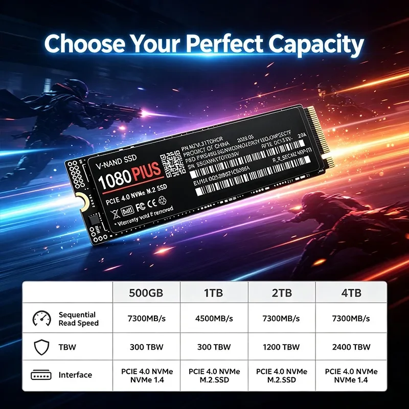 قرص تخزين صلب 1080 Plus M.2 NV - مراجعة M.2 Nvme 4Tb Pcie 4.0 Ssd وسعره