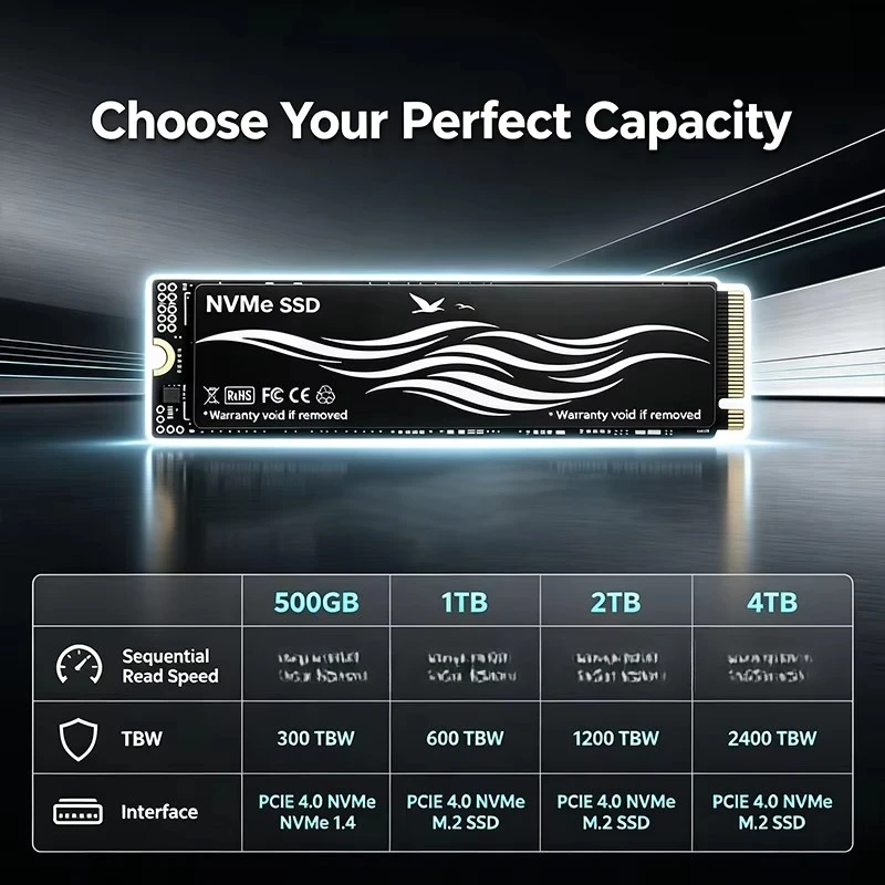 قرص تخزين داخلي M.2 NVMe PCIe  - مراجعة M.2 Nvme 4Tb Pcie 4.0 Ssd وسعره