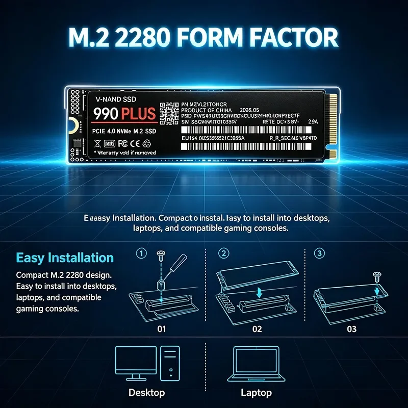 قرص تخزين SSD 990 Plus بسعة 50 - مراجعة M.2 Nvme 4Tb Pcie 4.0 Ssd وسعره