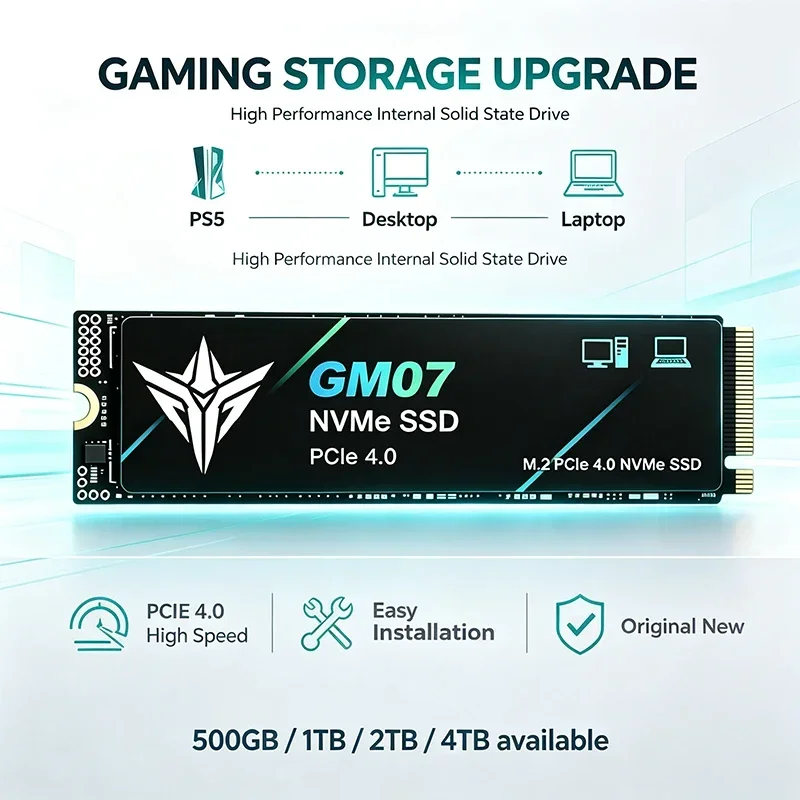 قرص تخزين صلب جديد GM07 M2 SSD - مراجعة M.2 Nvme 4Tb Pcie 4.0 Ssd وسعره