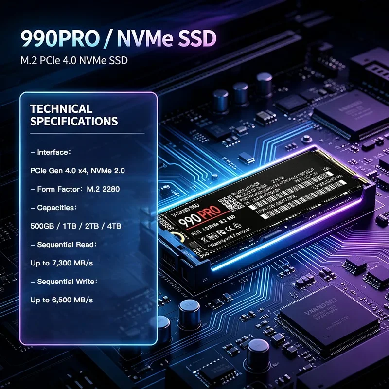 قرص تخزين SSD أصلي 990 PRO M.2 - مراجعة M.2 Nvme 4Tb Pcie 4.0 Ssd وسعره